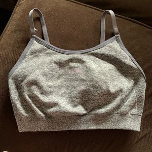 Flex gray & pink sports bra